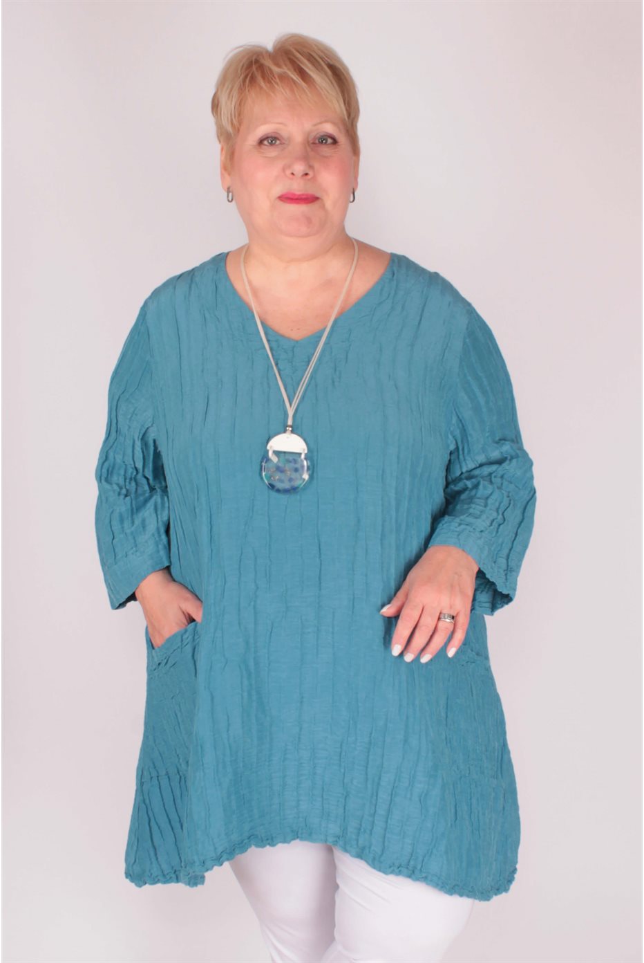 Denim Linen Silk Tunic